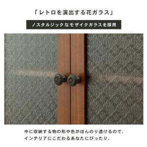 キャビネット 完成品 木製 収納 ガラス リビ...の詳細画像4