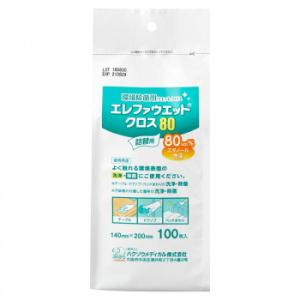 ハクゾウメディカル エレファウエットクロス80 環境除菌用ウェットクロス 100枚入ボトルタイプ詰替...