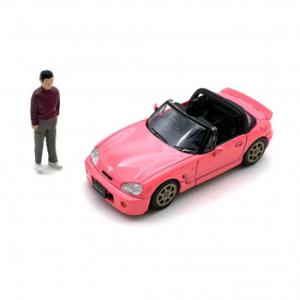 ビ-エムクリエイションズ スズキ カプチーノ 98 カスタム ID ピンク フィギュア付 1/64ス...