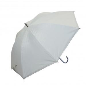 藤田屋 晴雨兼用長傘ショート 50cm ヒートカット 無地 ホワイト SS-1307(KT)