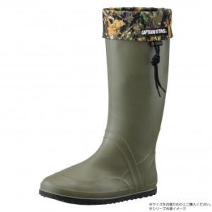 福山ゴム工業　長靴　キャプテンスタッグ　CS-05　オリーブ　S　ER71900
