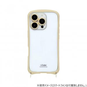 iPhone16pro専用背面型ケース i.Color Beige iP24-61P-ICSH04