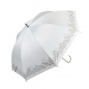 藤田屋 晴雨兼用長傘ショート  50cm 晴雨兼用ショート クローバー ホワイト SS-2552(K...