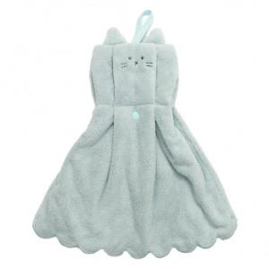 jou jou lier ジュジュリエ　無地　ドレスタオル　ねこ　80　BLUE　GHR9385