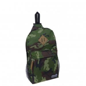 イコマ創芸 TIGER LABEL ボディバッグ 肩ベルト左右付け替え可能 グリーン迷彩 TL-14