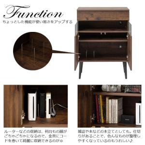 キャビネット ルーター収納 木製 収納 リビン...の詳細画像4