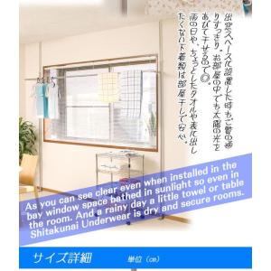 部屋干し 物干し 突っ張り棒 天井 スタンド ...の詳細画像2