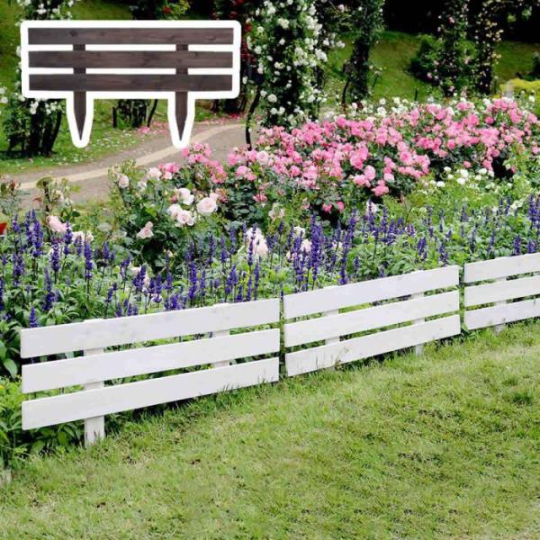 フェンス 屋外 木製 ガーデンフェンス ガーデニング 庭 簡単 ウッドフェンス 挿すだけ 埋め込み ...