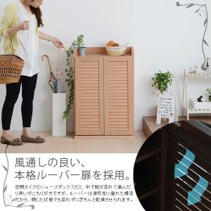 シューズボックス ルーバー 薄型 幅60 収納...の詳細画像1