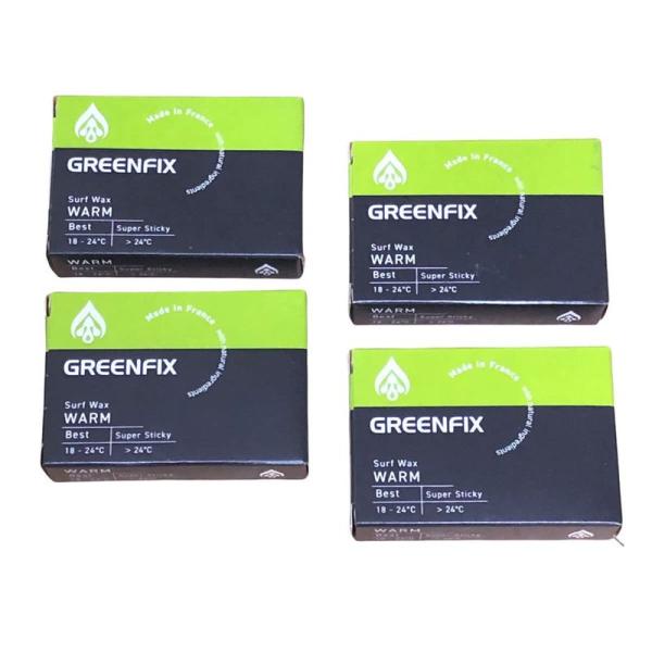 4個セット GreenFixWax グリーンフィックスワックス 90g サーフィン用ボードワックス ...