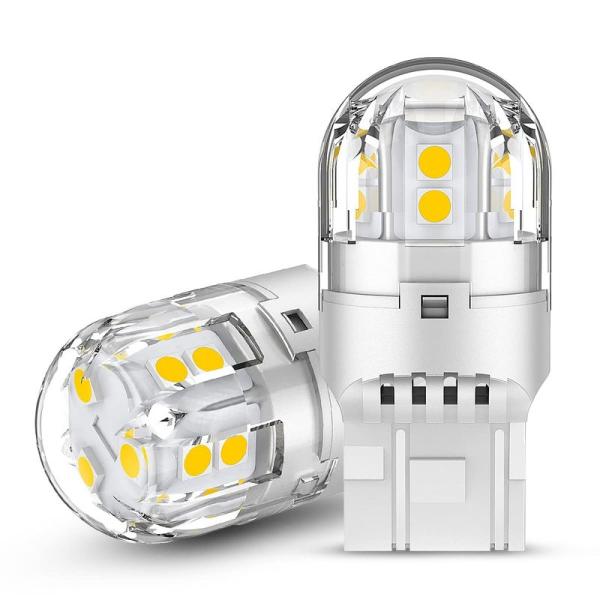 T20 ダブル球 LED テールランプ ブレーキランプ T20 LEDバックランプ 兼用 ホワイト ...