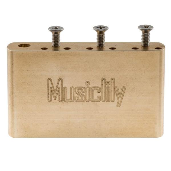 Musiclily Ultra ブラス 42mm MIMスタイル トレモロブロック 10.5mm弦ピ...