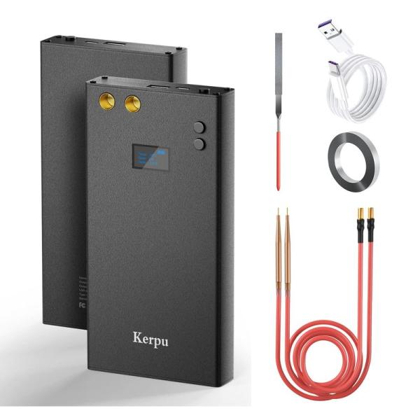 Kerpuスポット溶接機DIY電池スポット溶接機、携帯溶接ニッケルホルダー、液晶ディスプレイ付きUS...