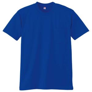 小倉屋 K-PRO(ケイプロ) 3022 半袖Tシャツ(ポケット付) Rブルー 5L 3022-08-5L｜quvmall2