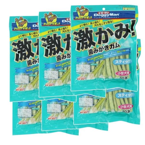 ドギーマン 犬用おやつ 激かみ 歯みがきガム スティック チキン 小型犬 30本入×6個 (まとめ買...