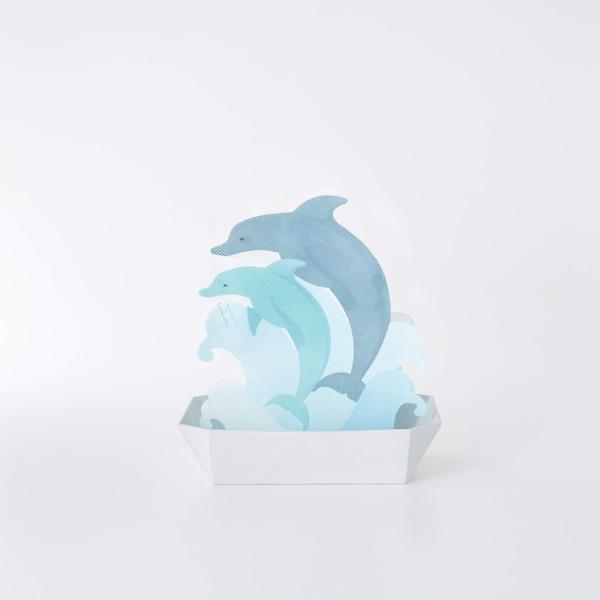 電気を使わない自然気化式ペーパー加湿器 イルカの親子 日本製