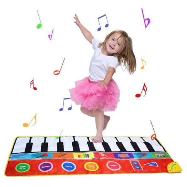 Coolplay ピアノ おもちゃ こども 知育玩具 音楽マット 8種楽器 録音 再生 148*60...