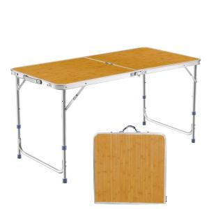 DesertFox アウトドア 折りたたみ テーブル 120cm 3段階高さ調整可能 キャンプテーブル ピクニック レジャー キャンプ用 折｜quvmall2