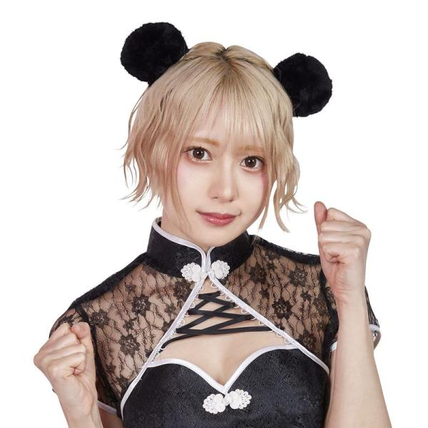 Party City けもみみピン コスプレ パンダ ユニセックス 白 黒