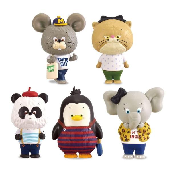 Tiny ZOO Figure Collection タイニーズー 全5種セット ラッキーアイテム無...