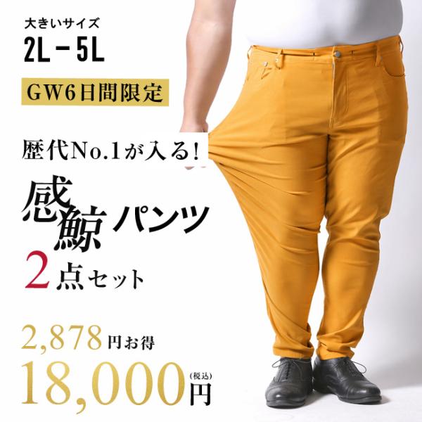 大きいサイズ メンズ GW限定 2,878円お得 QZILLA 人気No.1 感鯨パンツ 2点入り ...