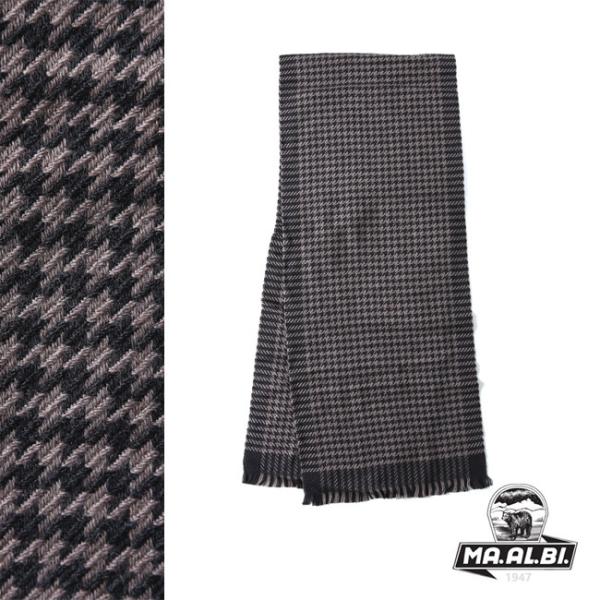 大きいサイズ ストール メンズ  マフラー MA.AL.BI.(マルビ) 千鳥柄 F    カジュア...