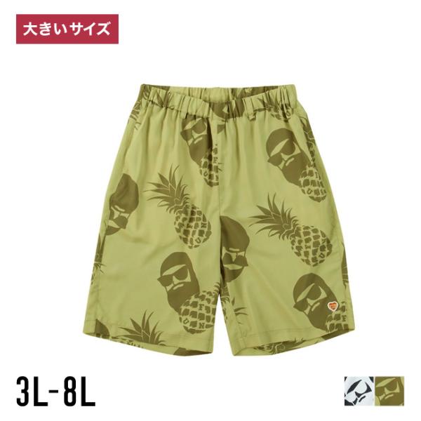 大きいサイズ ハーフパンツ メンズ  ファン フォー モデムデザイン PINEAPPLE OJI 総...