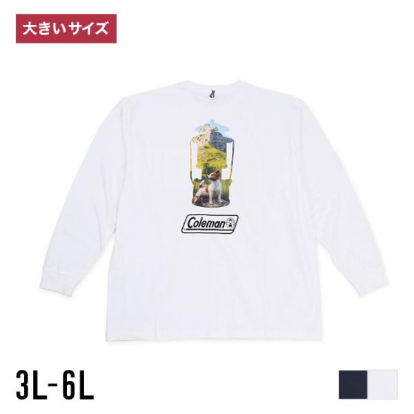 大きいサイズ 半袖Tシャツ カットソー メンズ 長袖  Coleman(コールマン) 天竺 胸ポケッ...