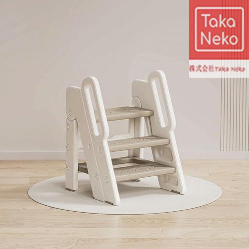 子供用折りたたみ踏み台 3 段可変式 ハンドル付き 滑り止め 安全素材 トイレトレーニング?洗面所?...