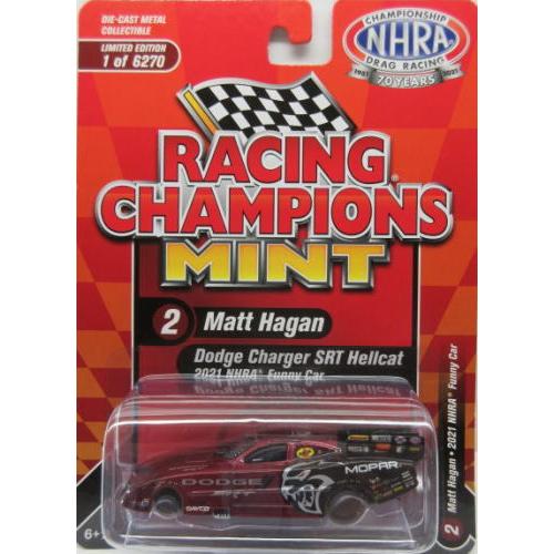 1/64 Matt Hagan 2021 NHRA Funny Car レーシングチャンピオン Ra...