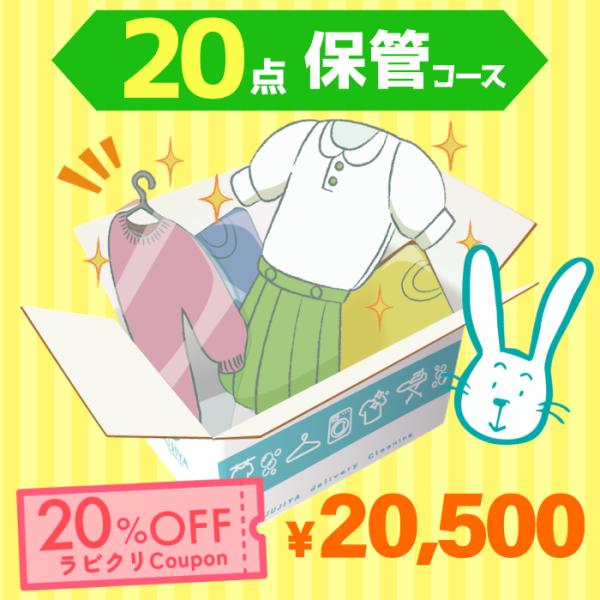 クリーニング　宅配　詰め放題　最大9ヶ月長期保管コース　20点パック
