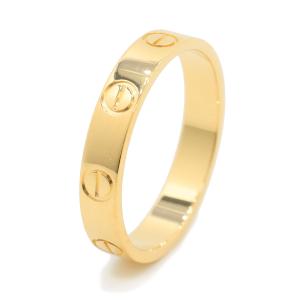 【美品・付属品あり】Cartier ミニラブリング K18YG ダイヤ1P 8号 Cartier（カルティエ） リング ミニラブリング 指輪 ラブ ダイヤモンド