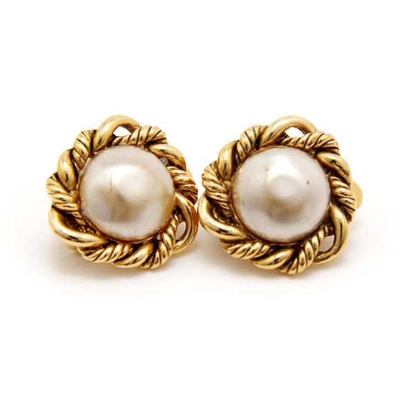 CHANEL シャネル イヤリング パール ヴィンテージ 2187 ゴールド ブランド アクセサリー...