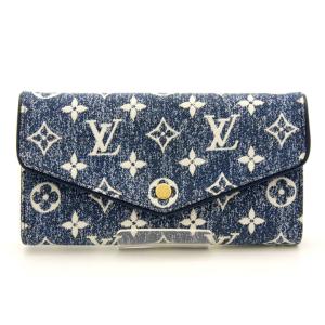 ルイヴィトン 長財布 モノグラムデニム ポルトフォイユ・サラ M81183 アリーヌ スペイン製 LOUIS VUITTON ブランド財布 中古 美品｜r-deco-online