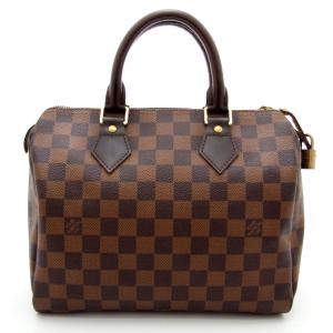 ルイヴィトン ハンドバッグ ダミエ スピーディ25 N41532 エベヌ LOUIS VUITTON フランス製 ブラウン 中古 美品