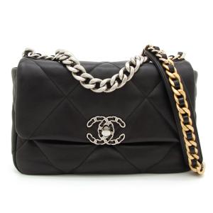 良品 シャネル CHANEL 三つ折り財布 ウォレット キャビアスキン ココマーク ブラック シルバー金具 イタリア製 黒 ミニ財布 エレガント CHANEL（シャネル） 三つ折り財布 ウォレット キャビアスキン ココ