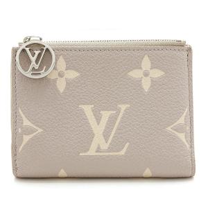 LOUIS VUITTON ルイ・ヴィトン 二つ折り財布 バイカラー モノグラム アンプラント ポルトフォイユ・リサ M13797 RFID ブリュームグレー レディース 中古 良品