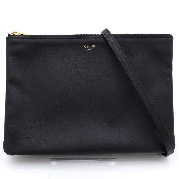 CELINE セリーヌ ショルダーバッグ トリオ ラージ 187613 ブラック Large Tri...