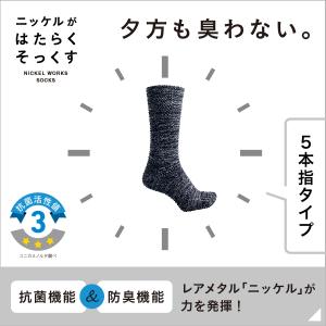 靴下 ソックス 蒸れない 五本指 防臭 消臭 ３足セット 抗菌 水虫 ゴルフ 父の日｜抗菌アイテムのR-e Shop Yahoo!店