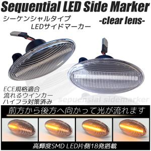 LED シーケンシャル サイドマーカー 流れるウインカー クリアレンズ ハイフラ防止抵抗内蔵 流れるウィンカー フェンダーマーカー SUZUKI スズキ車汎用｜r-field