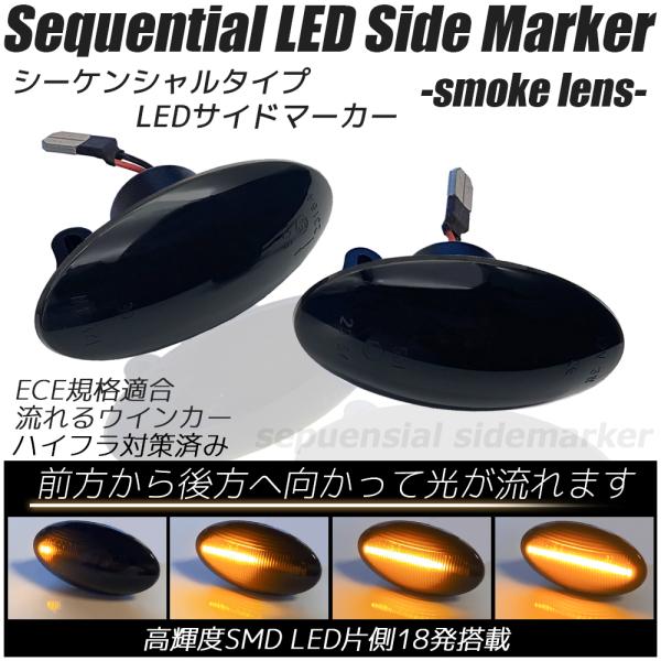 スイフト ZC83S/ZD83S (XGグレード) LED シーケンシャル サイドマーカー 流れるウ...