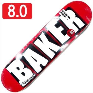【8.0" デッキ スケートボード ベイカー】Baker Brand Logo White 8.0"｜r-fskateshop