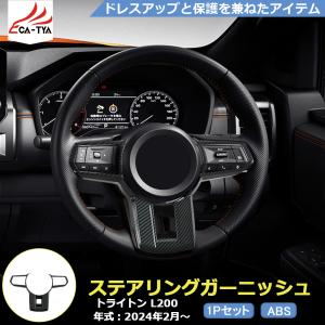 TR015 新型 トライトン GLS GSR アクセサリー ステアリングカバー ステアリングガーニッシュ インテリアパネル 新型 トライトン カスタムパーツ 1p｜r-high