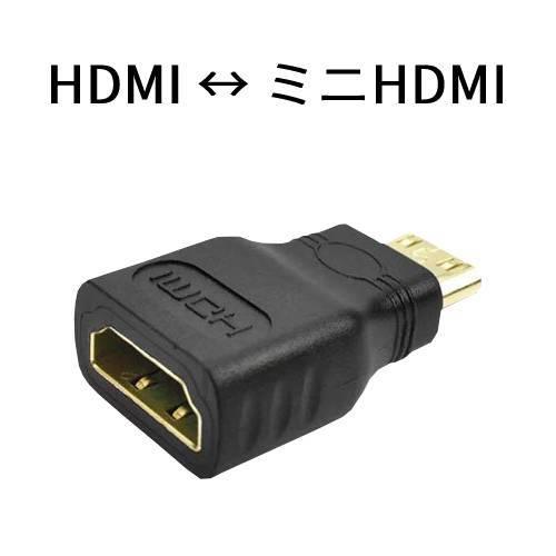 HDMI-HDMIミニプラグ HDミニプラグ HDMI(メス)-HDMIミニ(オス)変換アダプター ...