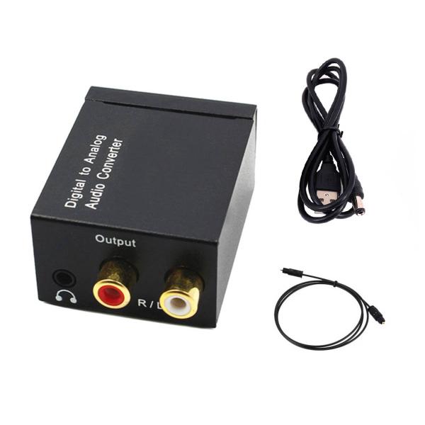 デジタル to アナログ 3.5mmオーディオコンバーター 変換器 デジタル→アナログ 光デジタルケ...
