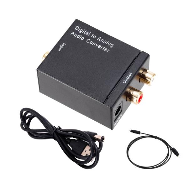 デジタル to アナログ オーディオコンバーター 変換器 デジタル→アナログ RCA 光ケーブル付き