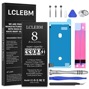 LCLEBM i Phone 8 対応 バッテリー 3300mAh 大容量 交換用 バッテリー PSE準拠 ―｜r-k-shop