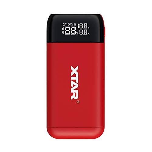 XTAR PB2SL 最大2AX2 急速USB充電器 Li-ion充電池専用 QC3.0＋PD3.0...
