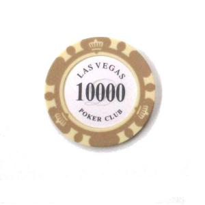 ポーカーゲーム ポーカーチップ (数字表記10000) 1枚 ラスベガス ポーカー チップ カジノゲーム T18｜r-kaden