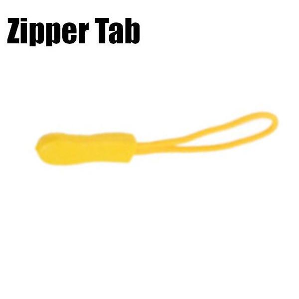 プルタブ ジッパープル イエロー 1個 タブ ファスナー チャック プルコード 交換 ジッパータブ ...